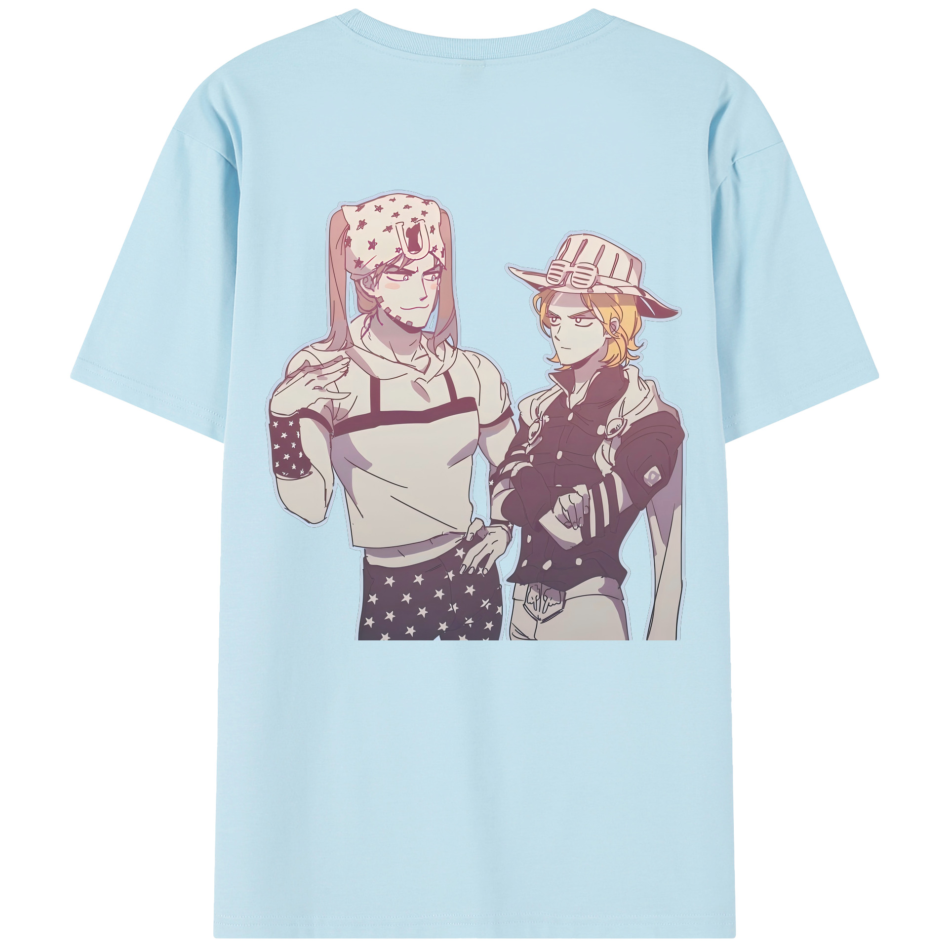 （画像用） ジョジョの奇妙な冒険 JoJo's Bizarre Adventure 綿100％半袖Tシャツ（背面プリント）